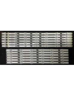 Set barete Samsung 50" - 6 barete x 13 leduri (6A + 6B - 7 + 6 leduri), 12 bucati, 3V - LM41-00253A + LM41-00254A