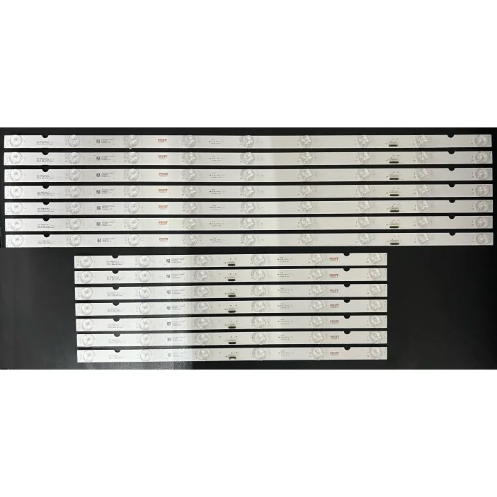 Set barete Sony 55" - 7 barete (9 + 6 leduri) - 14 barete separate - 3V - 636mm+409mm - SBT55 01S02-1 + SBT55 01S01 - conector A Set barete Sony 55" - 7 barete (9 + 6 leduri) - 14 barete separate - 3V - 636mm+409mm - SBT55 01S02-1 + SBT55 01S01 - conector A