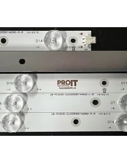 Set barete Philips 65" - 8 barete x 14 leduri (7 + 7) - 3V - 1300mm - LB-PC3030-GJUHD658X14ADM2-L-H + LB-PC3030-GJUHD658X14ADM2