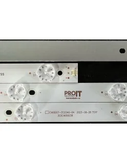 Set barete alte marci 65" - 12 barete x 7 leduri - 6V - 615mm - MS-L1356 V2 - CX65D07-ZC22AG-04