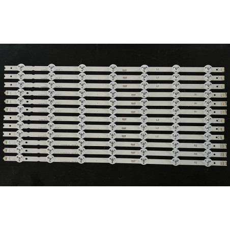 Set barete Philips 55" - 6 barete x 10 leduri (5 + 5) - 3R1+3L1+3R2+3L2 - 3V - 55" V14 DRT Rev0.0