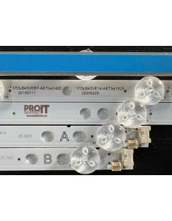 Set barete alte marci 43" - 3 barete - 2A x 10 leduri + 1B x 11 leduri - 3V - 800mm - 17DLB43VER7 - 17DLB43VER14