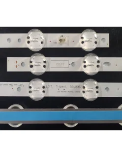 Set barete LG 55" - 3 barete x 8 leduri - 6V - 598mm - LGIT Trident 55UK63 - LG Innotek 55inch 55UK63