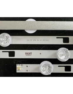 Set barete Toshiba - 32" - 3 barete x 6 leduri - 3V - 621mm - Core 32" 6PKG Rev 0.2