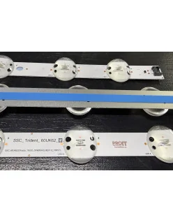 Set barete LG 60" - 5 barete x 10 leduri - 6V - 670mm - SSC_Trident_60UK62_S